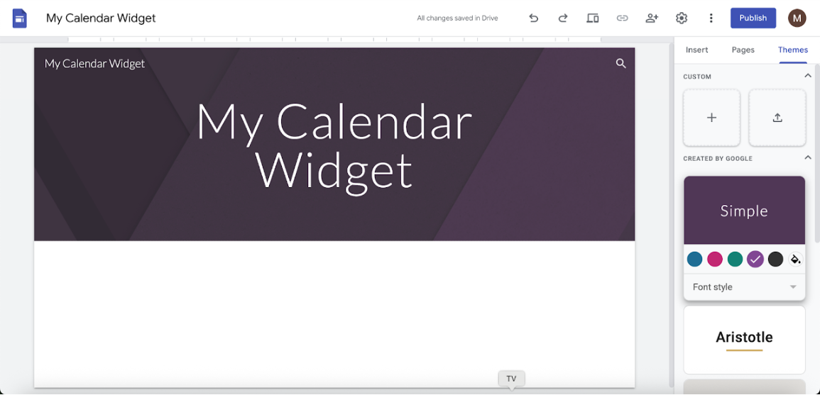Creating a Google Site
